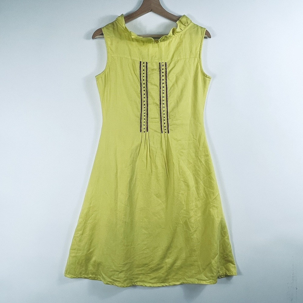Tracy Porter Womens 4 6 Yellow  Dress Sleeveless Embroidered Poetic Boho Prairie - Picture 4 of 8
